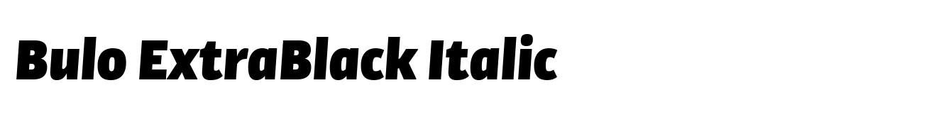 Bulo ExtraBlack Italic